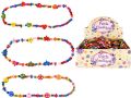 48x Petite Boutique 40cm Multicoloured Wooden Bead Necklace In Assorted Designs Part No.G35286