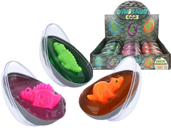 12x Large Dinosaur Eggs With Gooey Putty & Baby Dinosaur