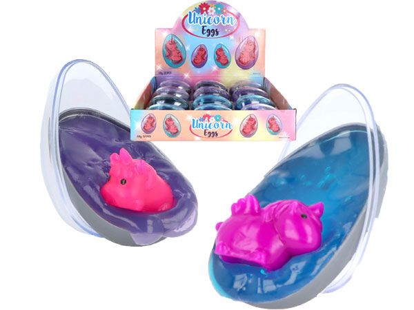 12x Large Unicorn Egg With Baby Unicorn In Counter Display