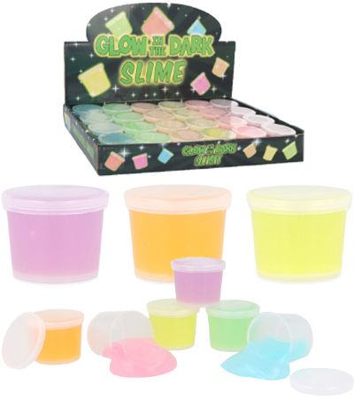 24x Glow In The Dark Slime Pots