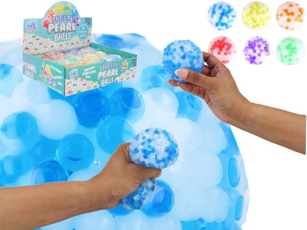 12x Two Tone Squeeze Stress Balls With Beads