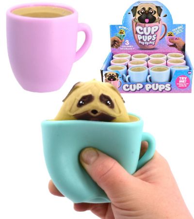 12x Squeezy Cup Pups - Pop Up Pug