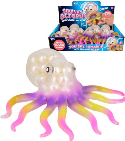 12x Squishy Octopus With Crackling Pearls