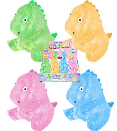 12x Sparkly Dinosaur Squeeze Toy With Sugar Filling
